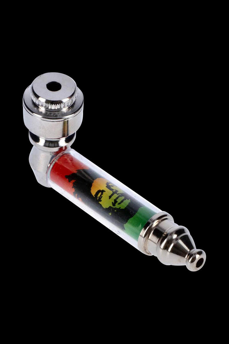 Indestructible Rasta-Themed Metal Hand Pipe