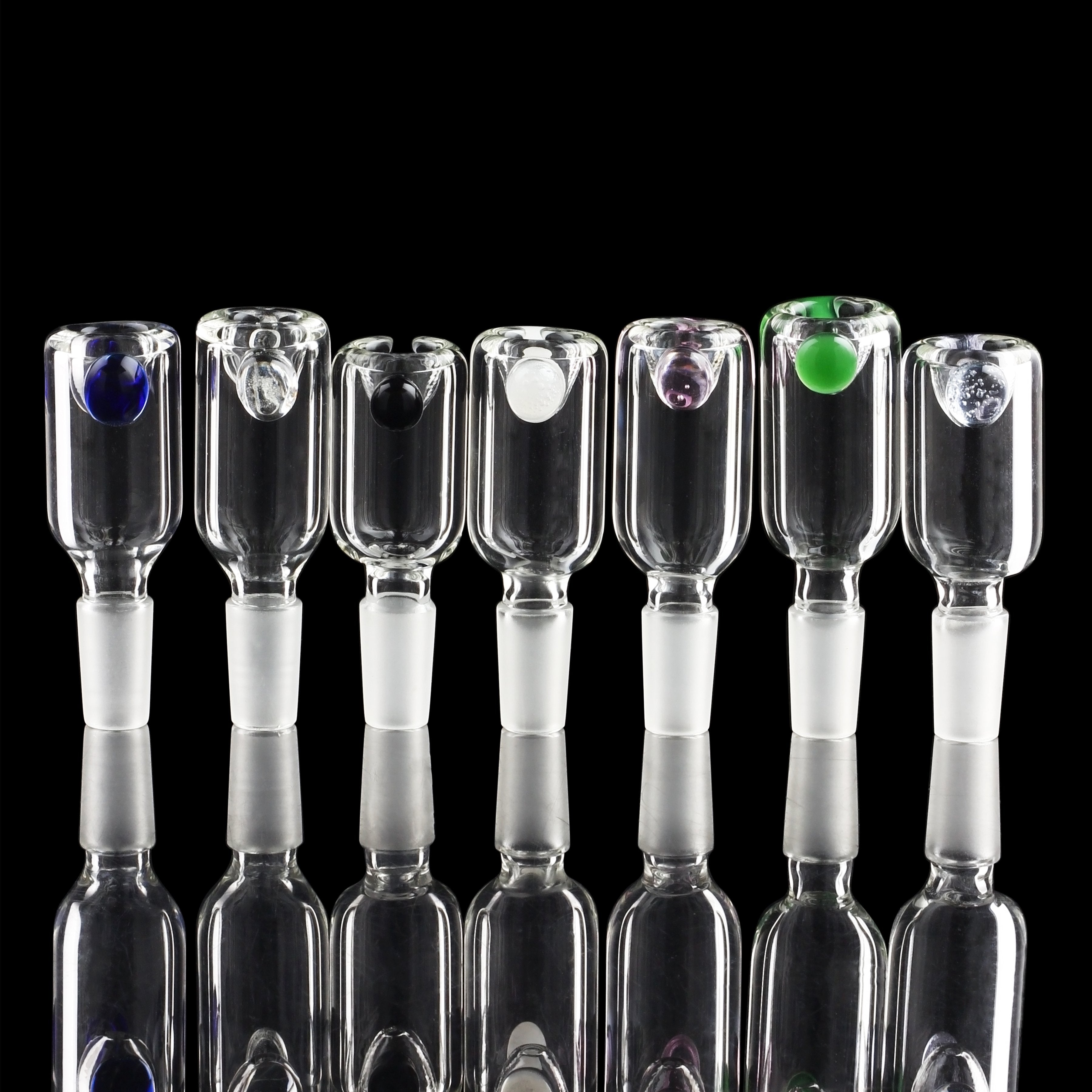 Stunning Clear UPC Cylinder Bowl with Colorful Marbles