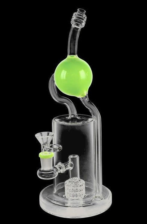 Stunning Glass Ball Recycler Water Pipe