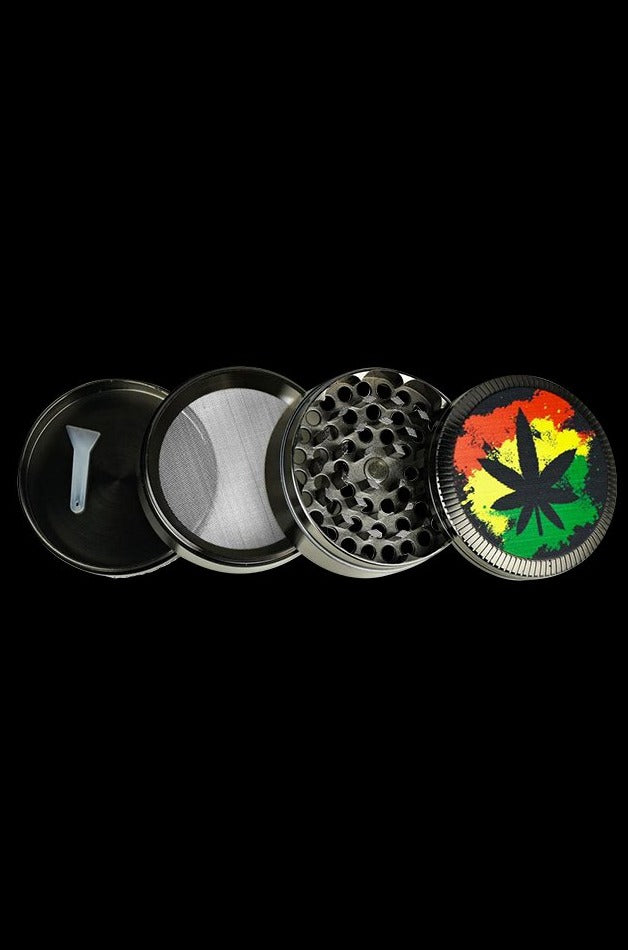 Premium Hemp Leaf Metal Grinders - 6 Pack Bundle