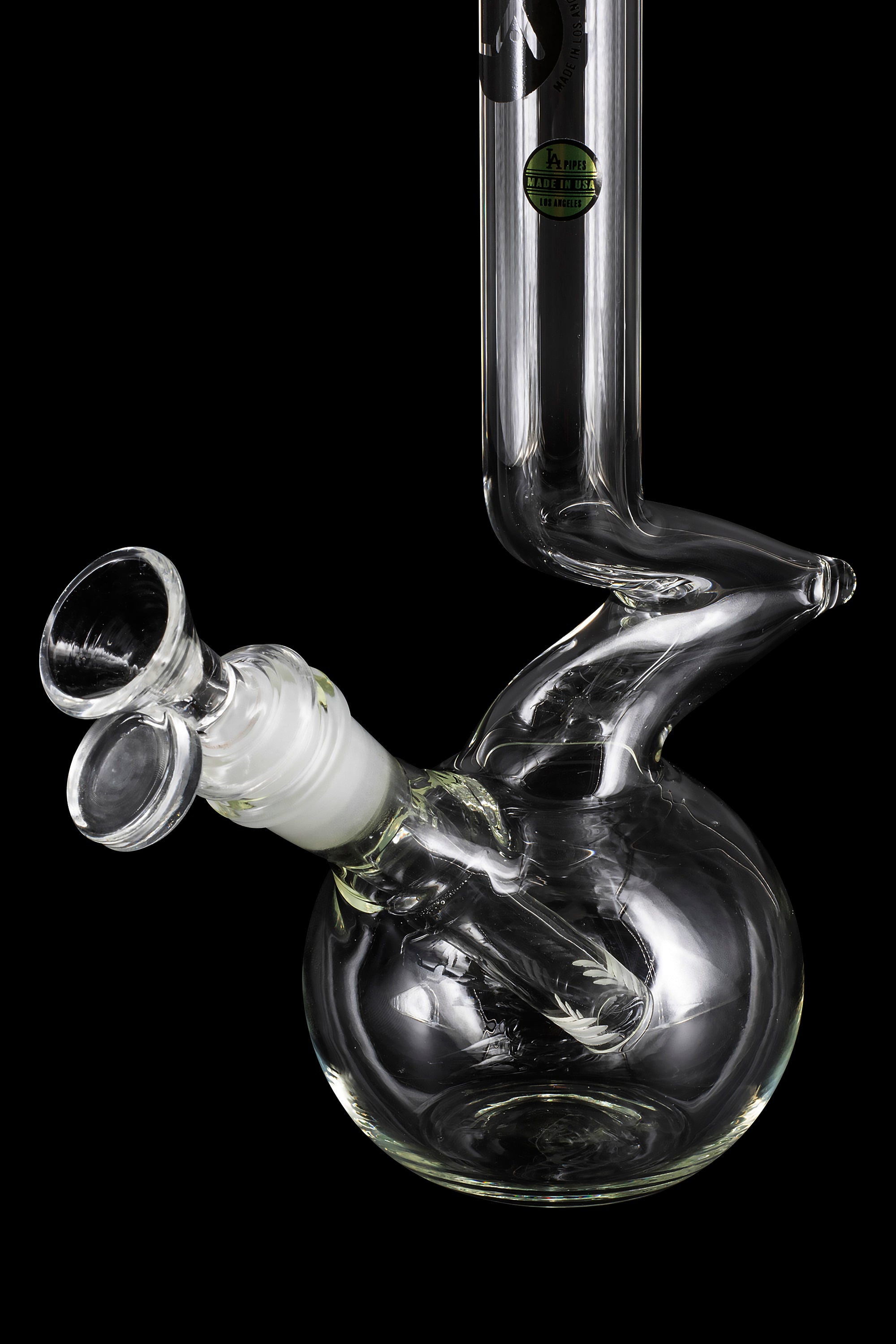 LA Pipes Z-Neck Bubble Base Ice Bong - The Simply Guy
