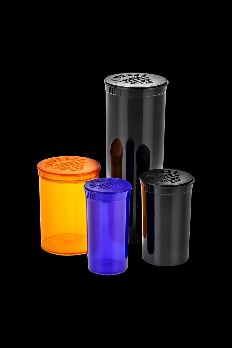 Medium-Sized Plastic Pop Top Stash Jar: Keep Your Herbs Fresh!