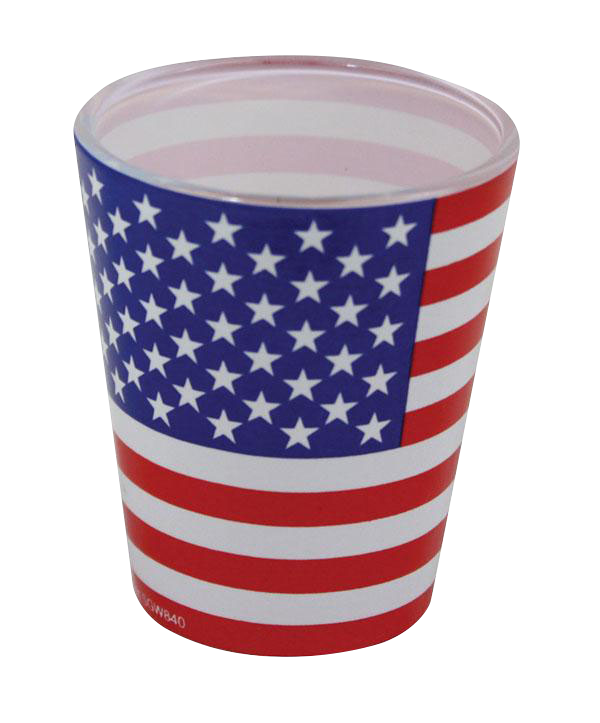 Stunning American Flag Wrap Shot Glass