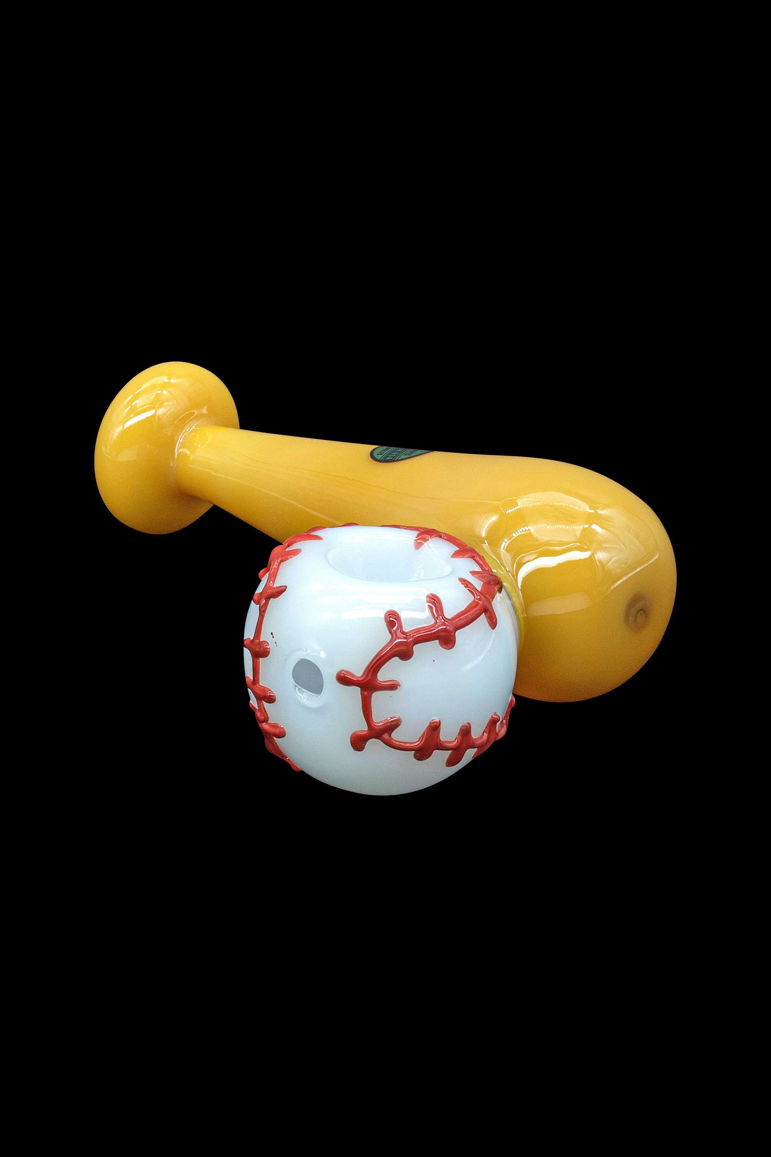 LA Pipes 420 Stretch Bat & Baseball Glass Pipe - A Must - Have for Cannabis Enthusiasts!