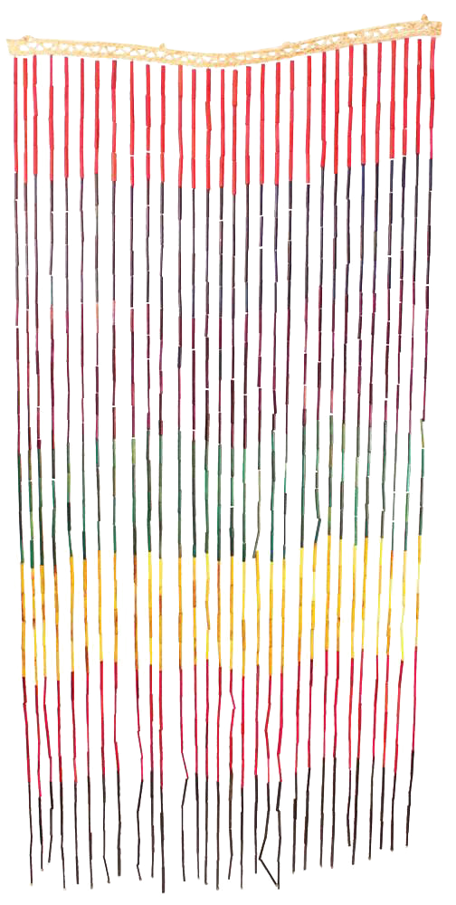 All Fun Gifts Colorful Bamboo Beaded Door Curtain - Revive the 70s Vibe!