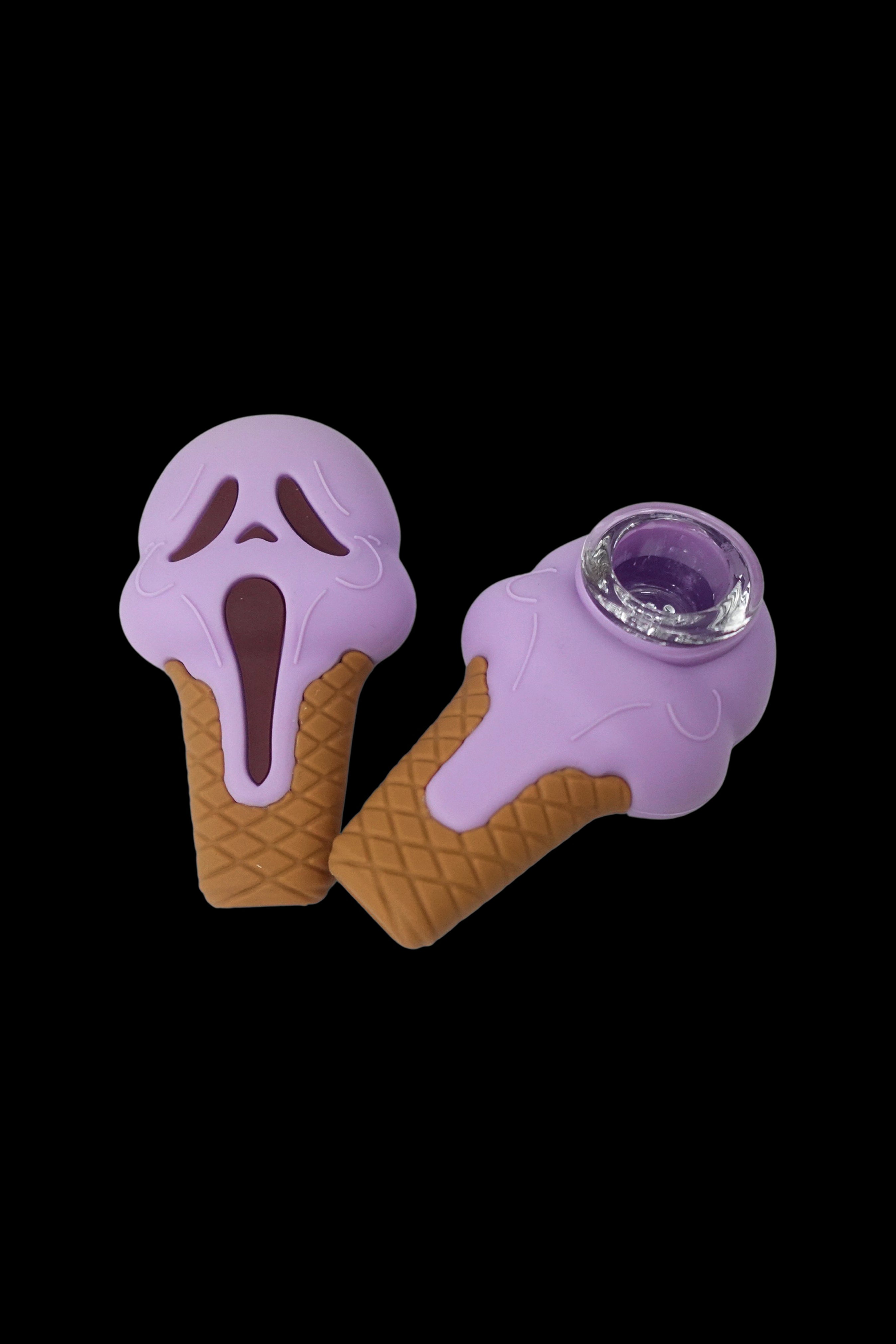 Cloud 8 Ghost Face Ice Cream Silicone Hand Pipe - The Ultimate Fun Smoking Accessory