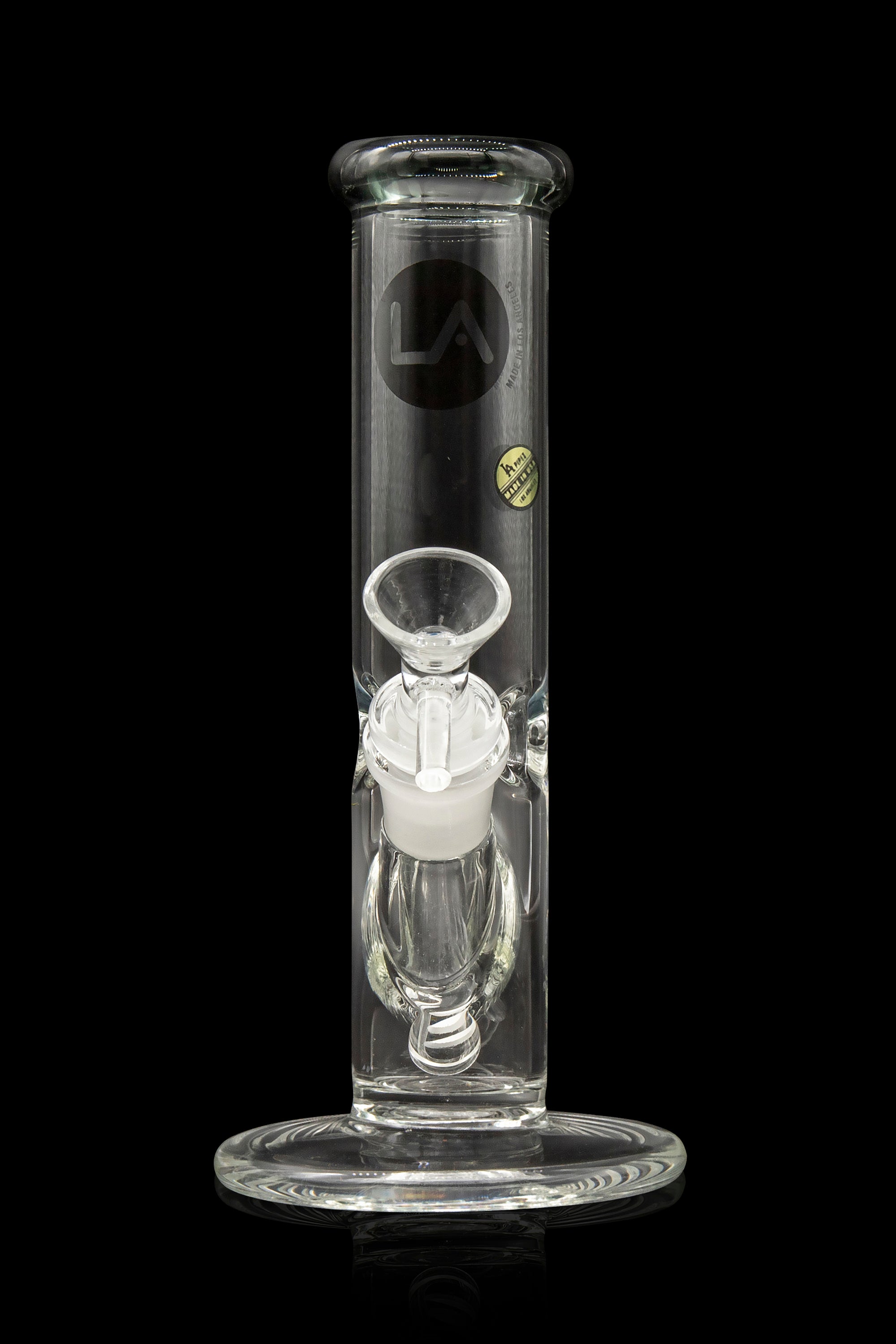 LA Pipes Borosilicate Glass Straight Tube Bong - A Timeless Classic