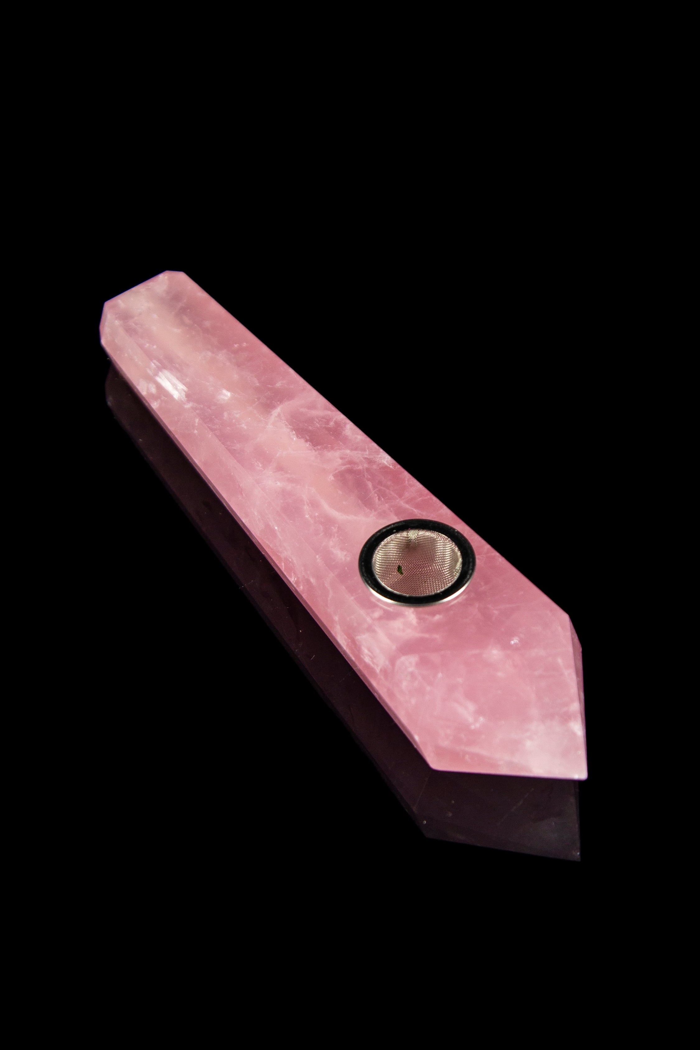 Blunt Babe Trays Rose Quartz Gemstone Hand Pipe - A Stunning Smoking Companion