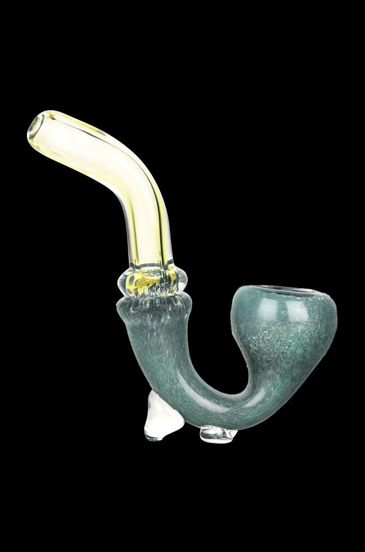 Stunning Fritted Flow Stand-up Sherlock Glass Pipe
