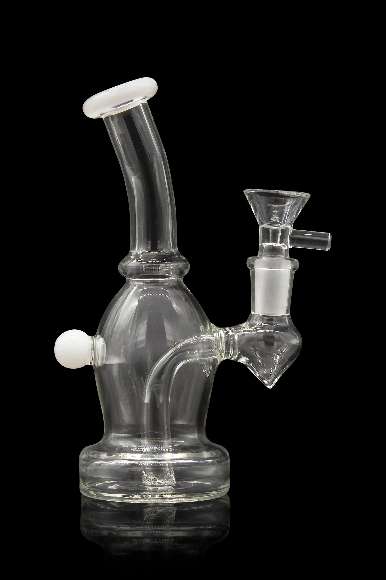Stunning Dewdrop Curved Body Dab Rig with Colorful Accents