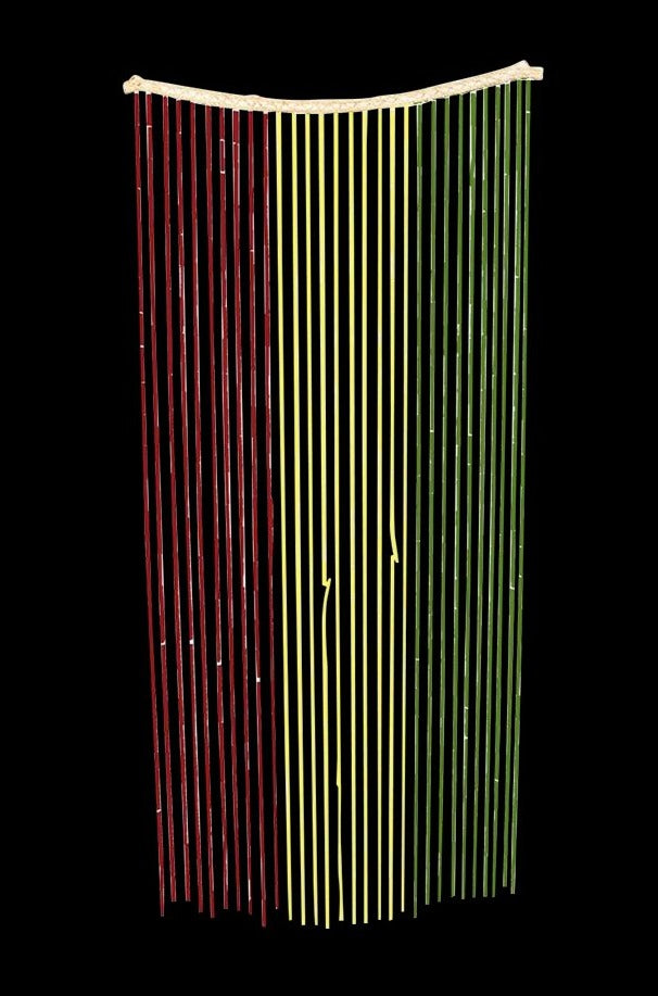 All Fun Gifts Colorful Bamboo Beaded Door Curtain - Revive the 70s Vibe!