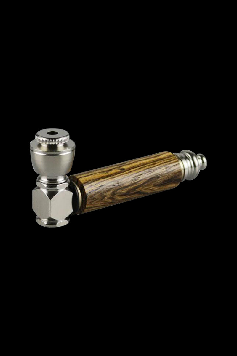 Exquisite Exotic Wood & Stainless Steel Hand Pipe