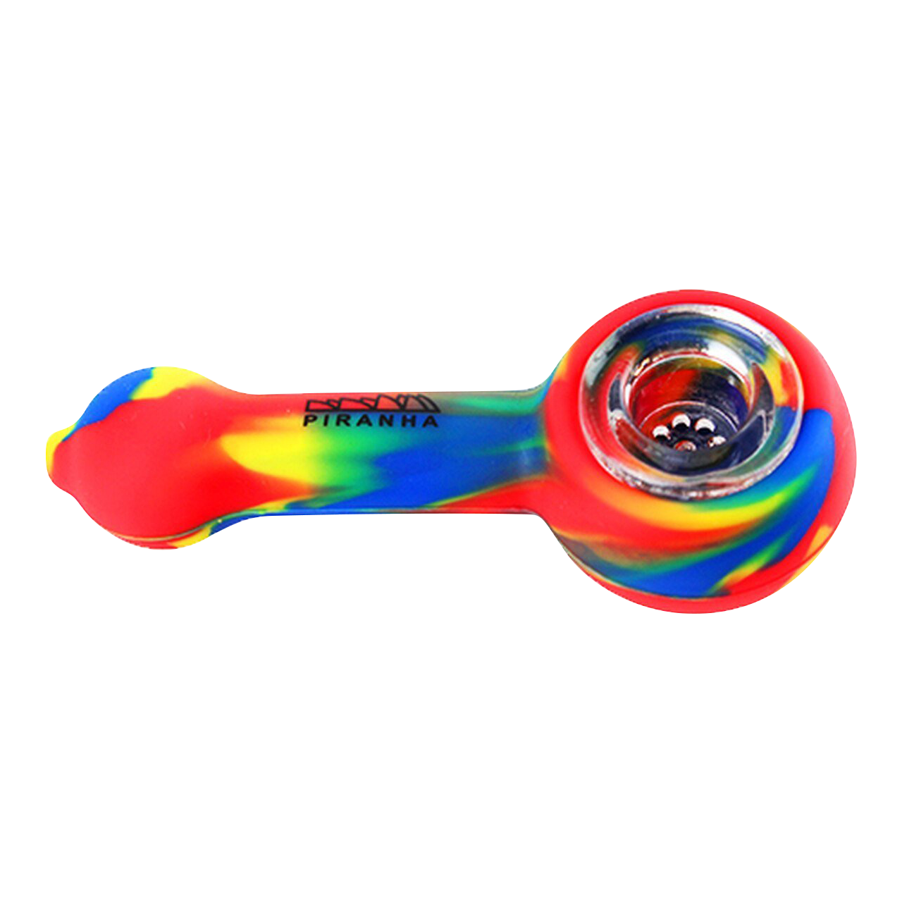 Piranha Silicone Hand Pipe with Premium Glass Bowl