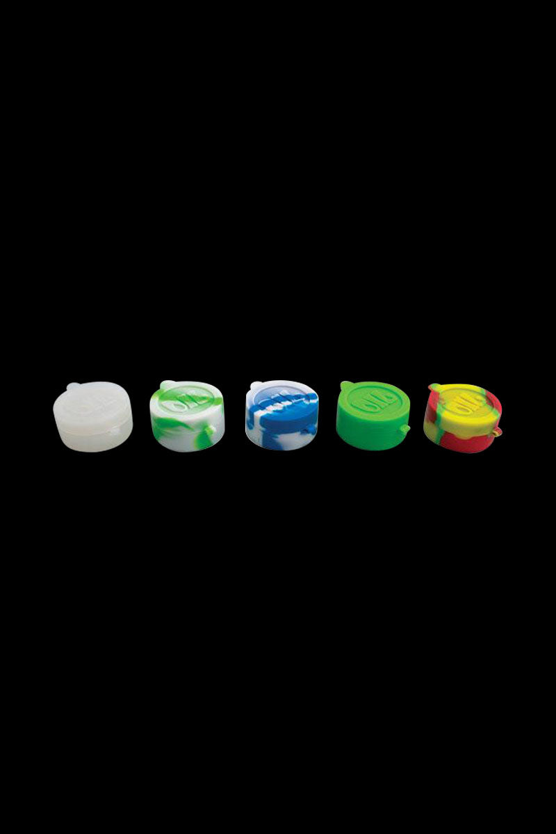 Bulk 50-Pack Dual Compartment Silicone Cylinder Containers - Ideal for Concentrates Storage