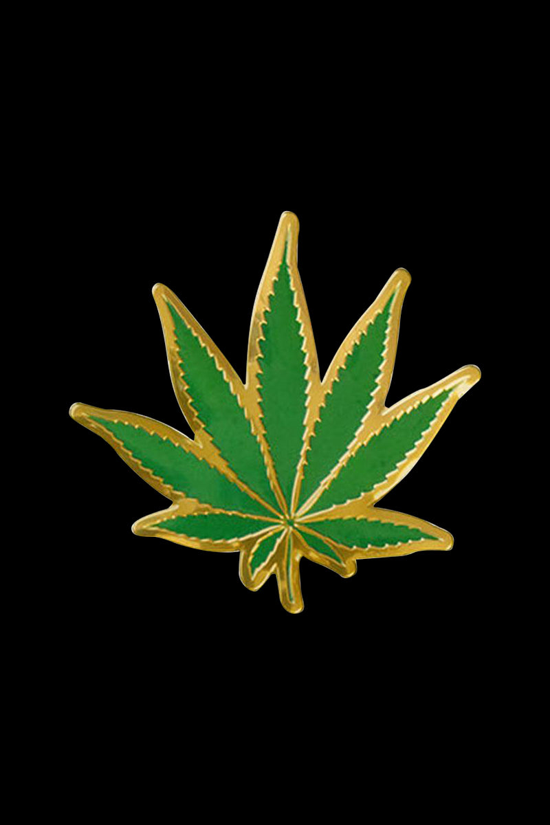 Eye - Catching Hemp Leaf Metal Sticker