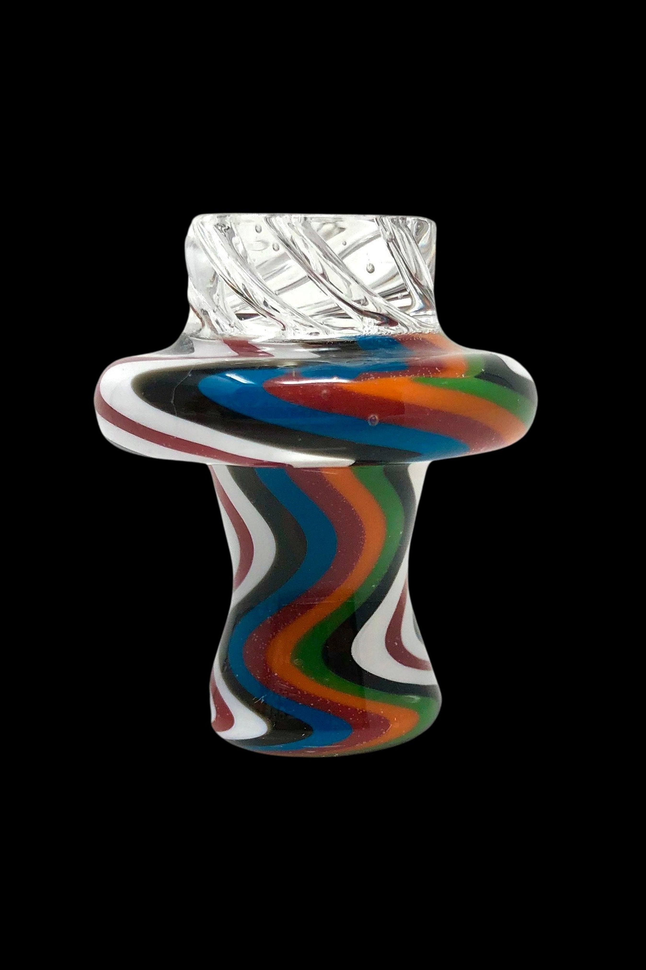 AFM Glass Turbo Reversal Glass Spinner Cap with 2 Pearls - Dabbing Perfection