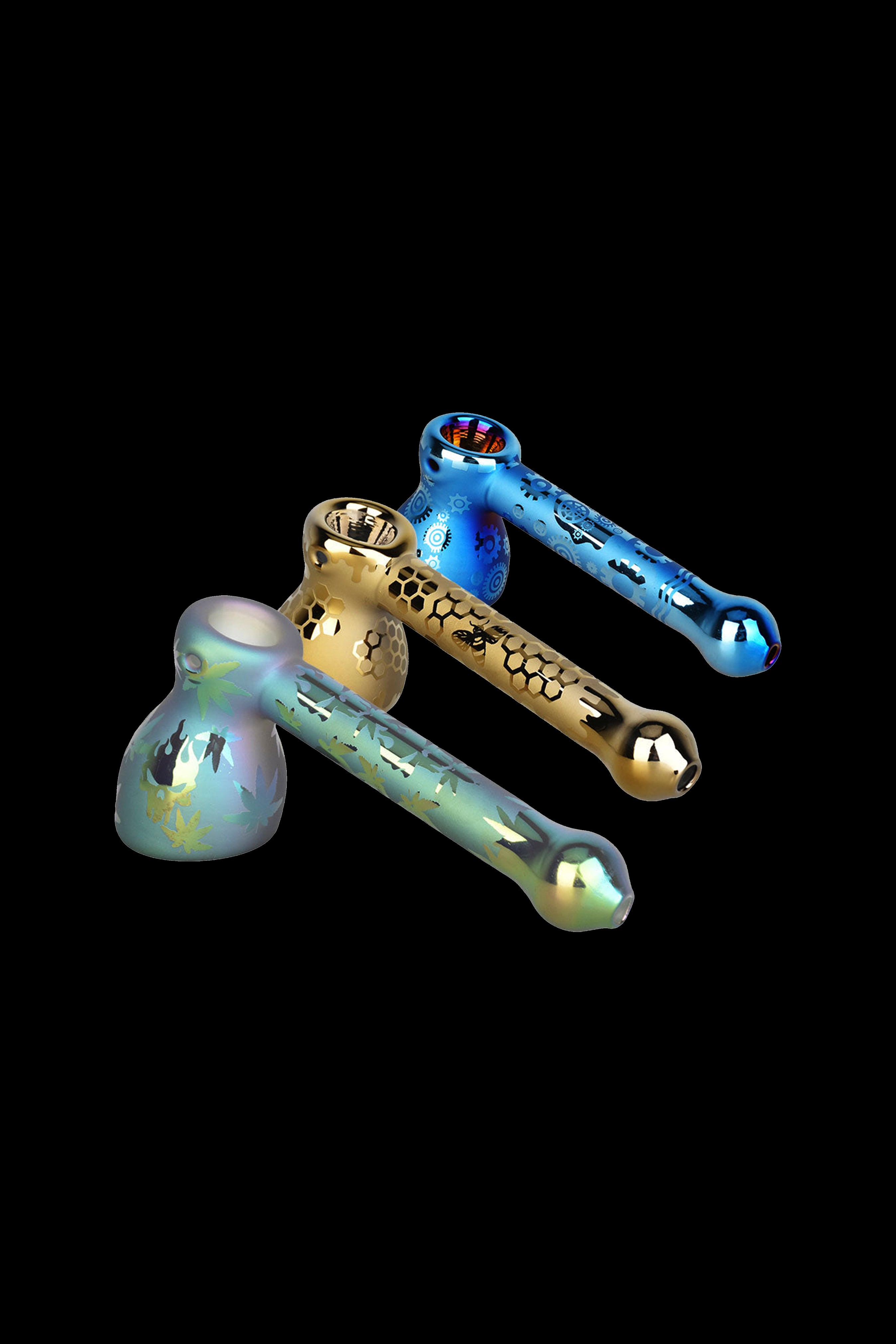 Mind Trip Fumed & Electroplated Hammer Bubbler - A Smoking Sensation!