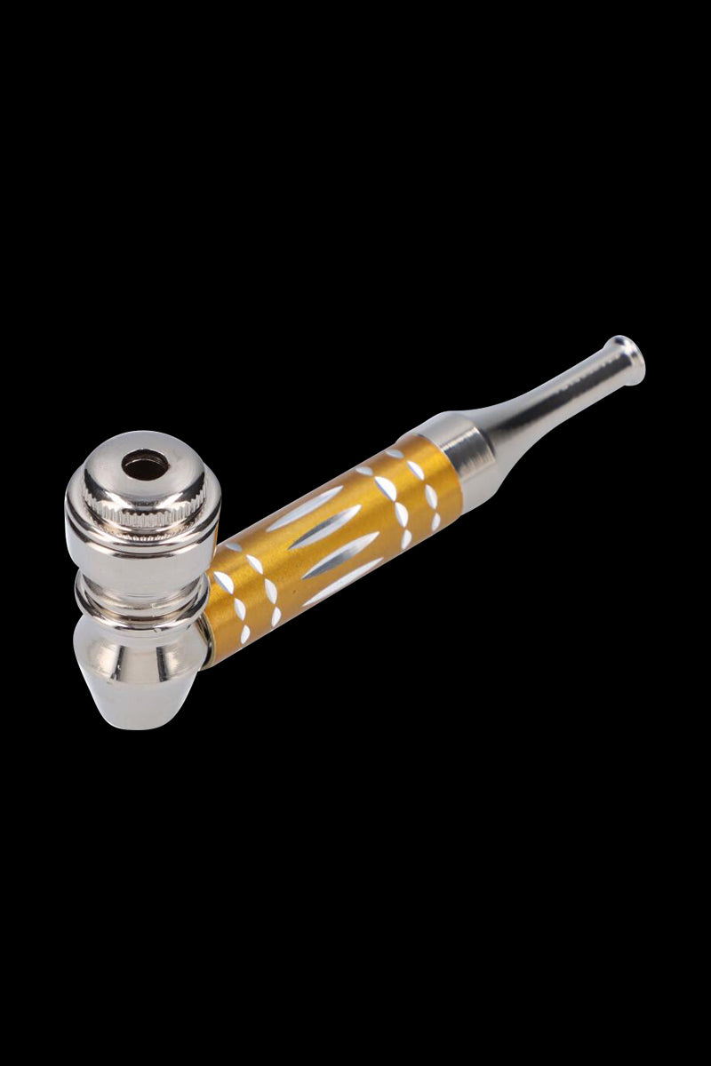 Gorgeous Colored Stem Metal Hand Pipe