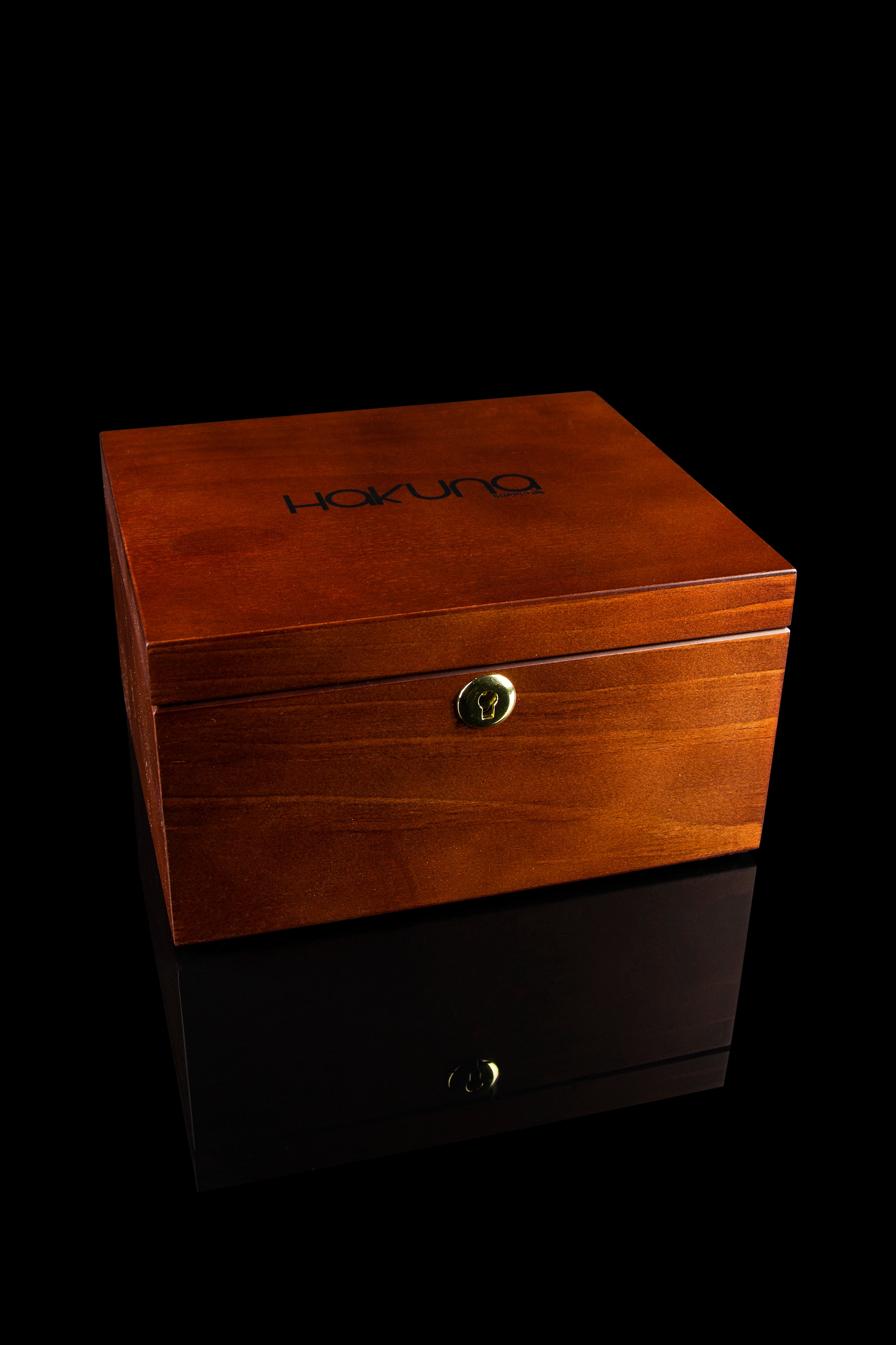 Hakuna Supply's Stunning Signature Series Mahogany Lock Box - Secure Your Essentials Now!