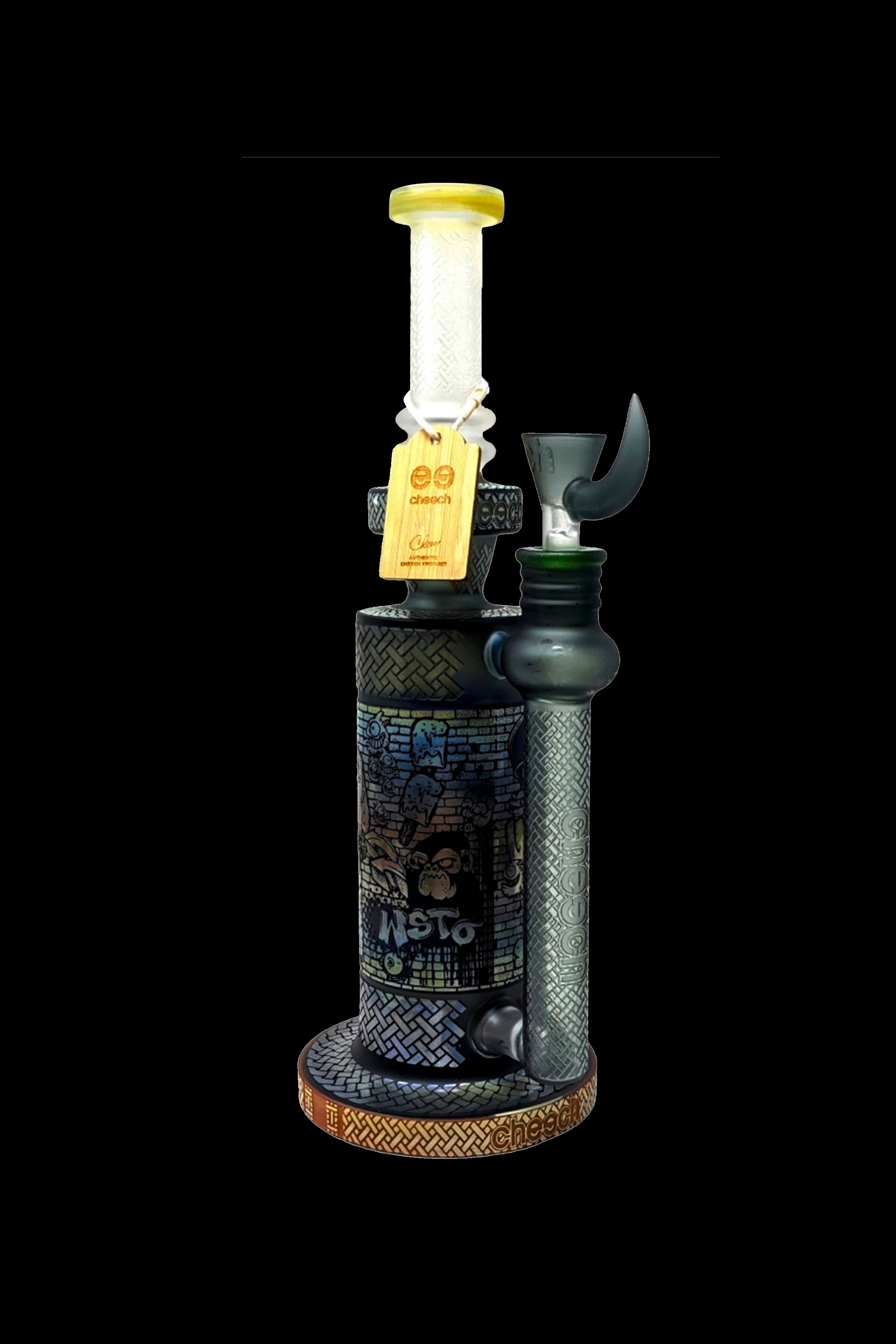 Cheech Glass Spray and Pray Graffiti Water Pipe Set with Ash Catcher