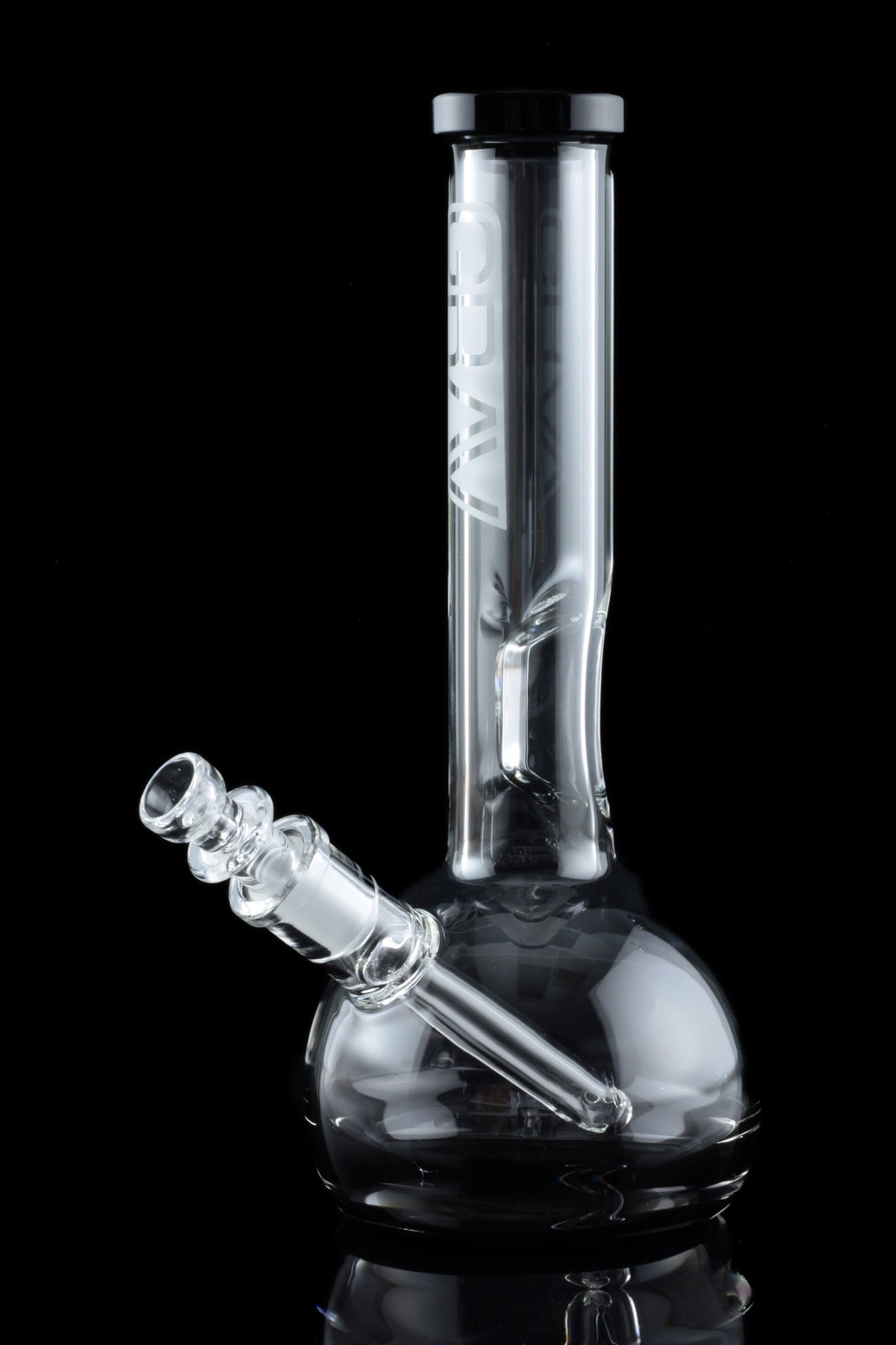 GRAV Small Round Base Water Pipe with Stunning Black Accents - A Must - Have!