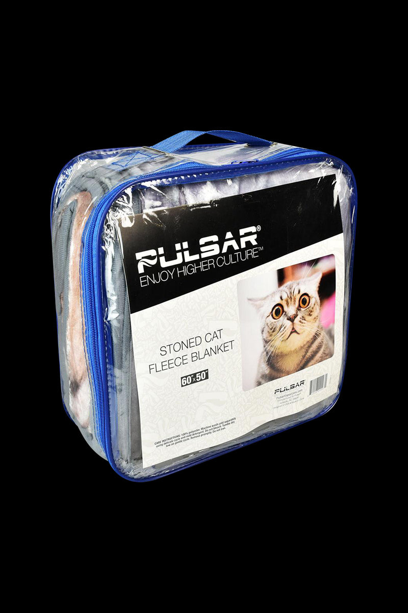 Pulsar's Enchanting Stoned Cat Fleece Throw Blanket