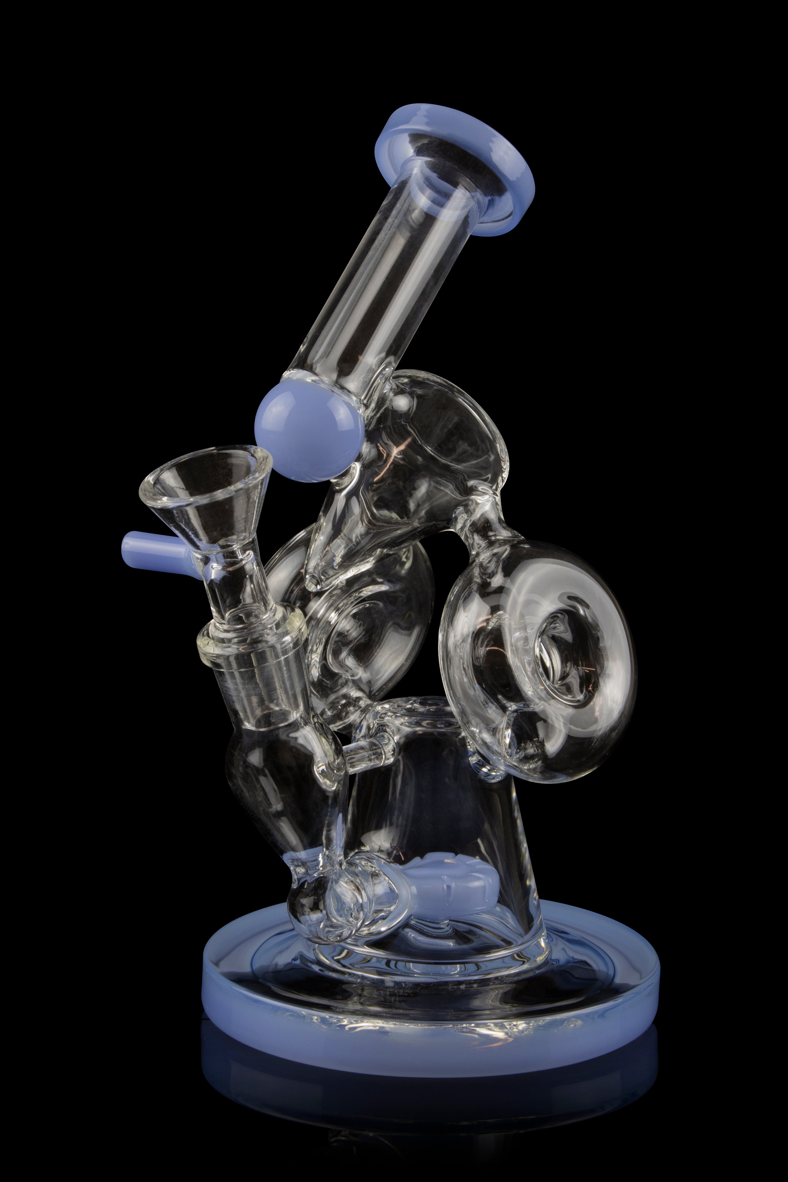 Valiant Hourglass Base Bent Neck Water Pipe - Stylish Smoking Companion