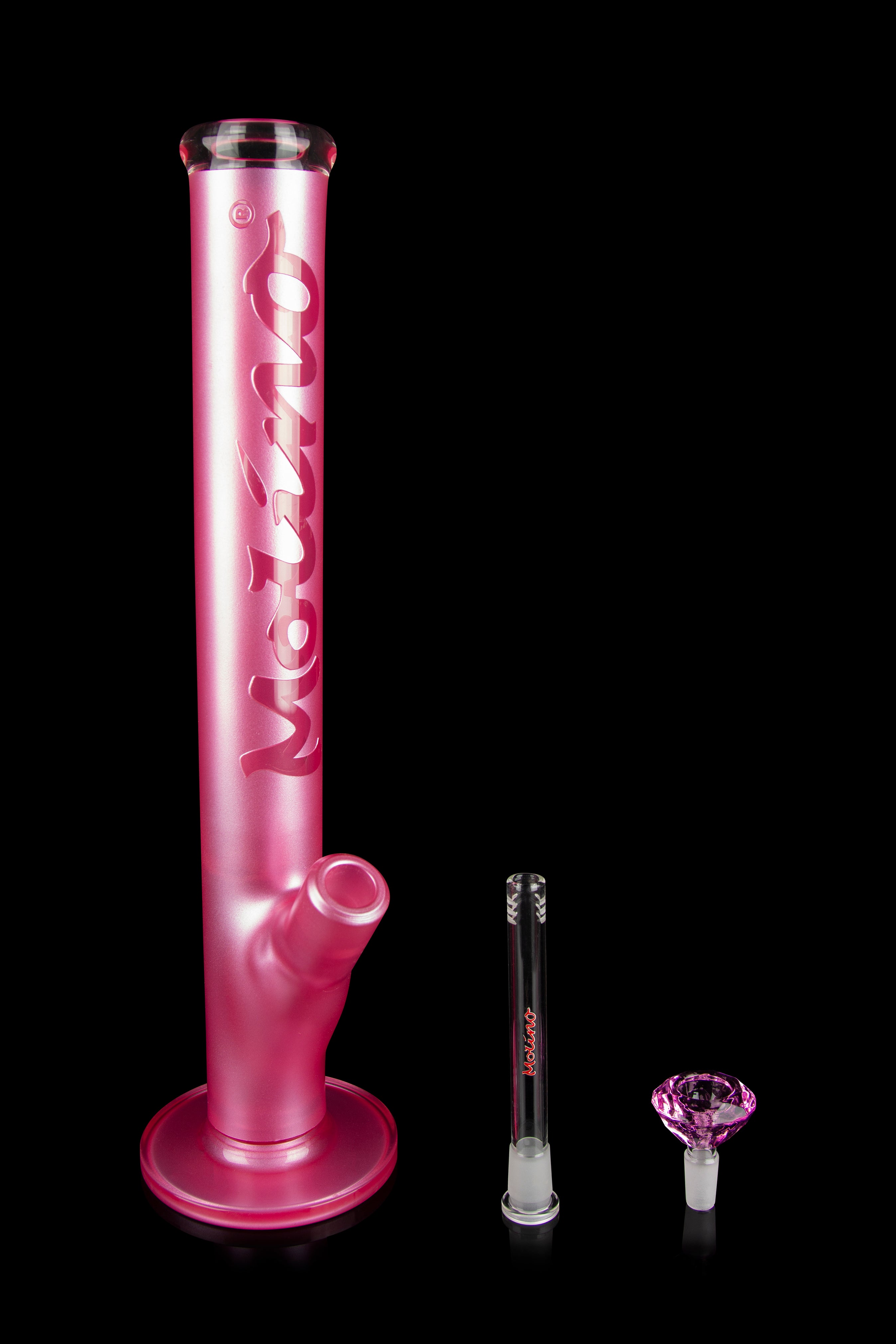 Molino Glass Feline Pink Bong - A Must - Have for Pink Lovers!
