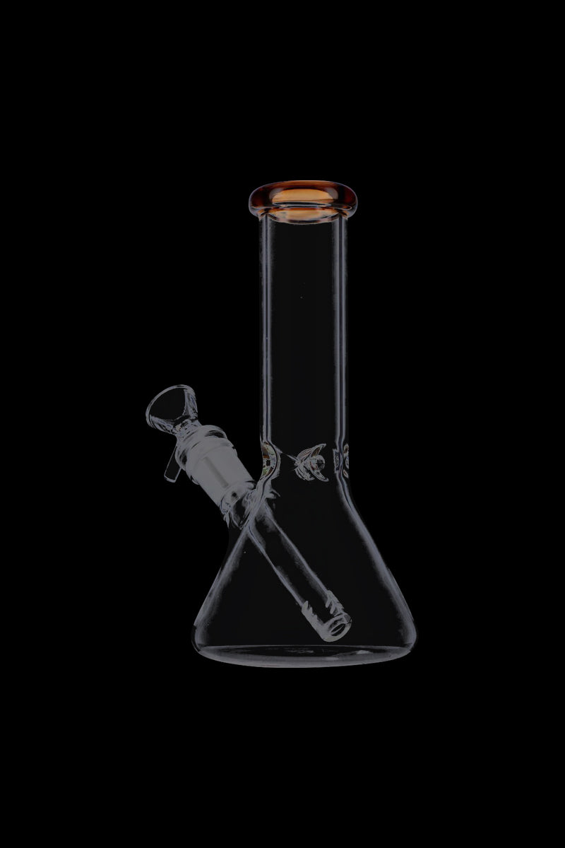 Exquisite Glass Beaker Base Ice Bong with Vibrant Colored Mouthpiece