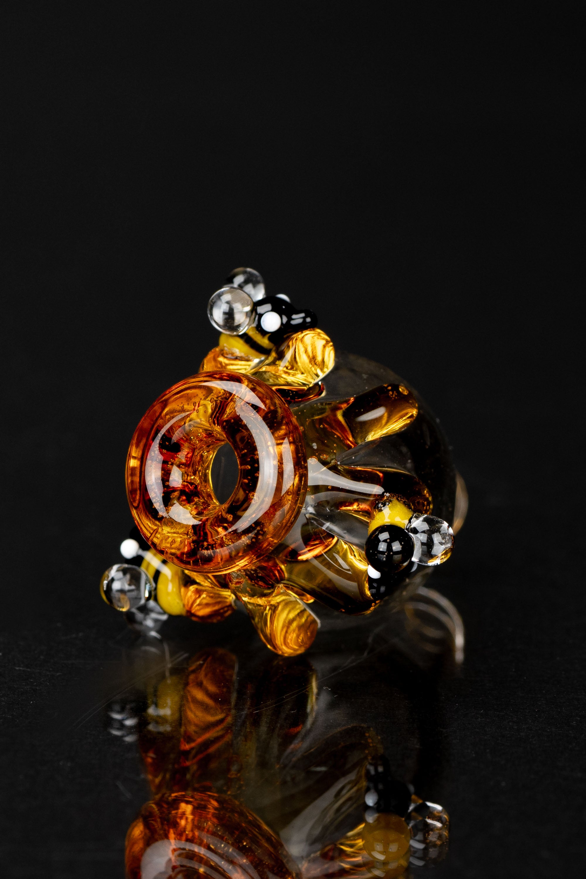 Empire Glassworks Honey Drip Puffco Peak Bubble Carb Cap - Save the Bees Edition