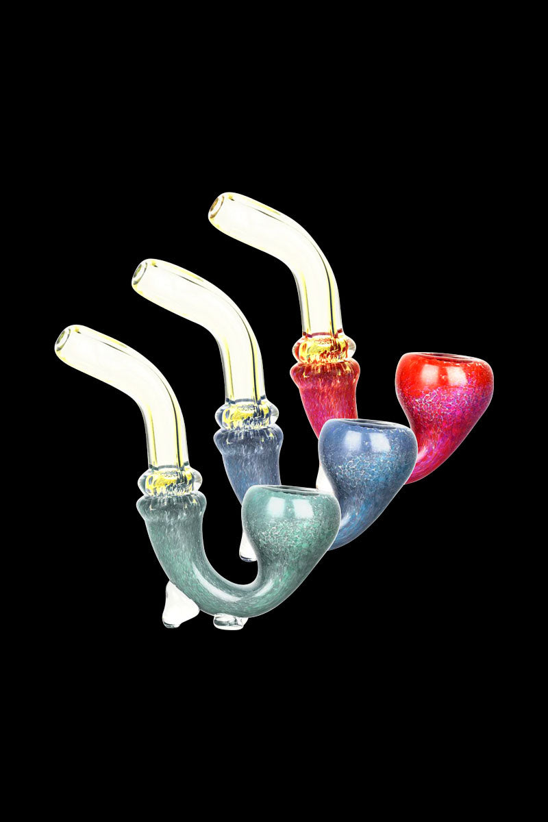 Stunning Fritted Flow Stand-up Sherlock Glass Pipe