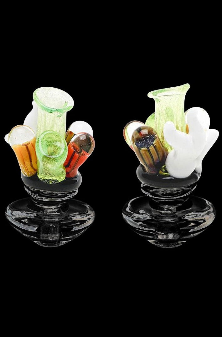 Empire Glassworks Puffco Peak Coral Reef Carb Cap - A Stunning Work of Art
