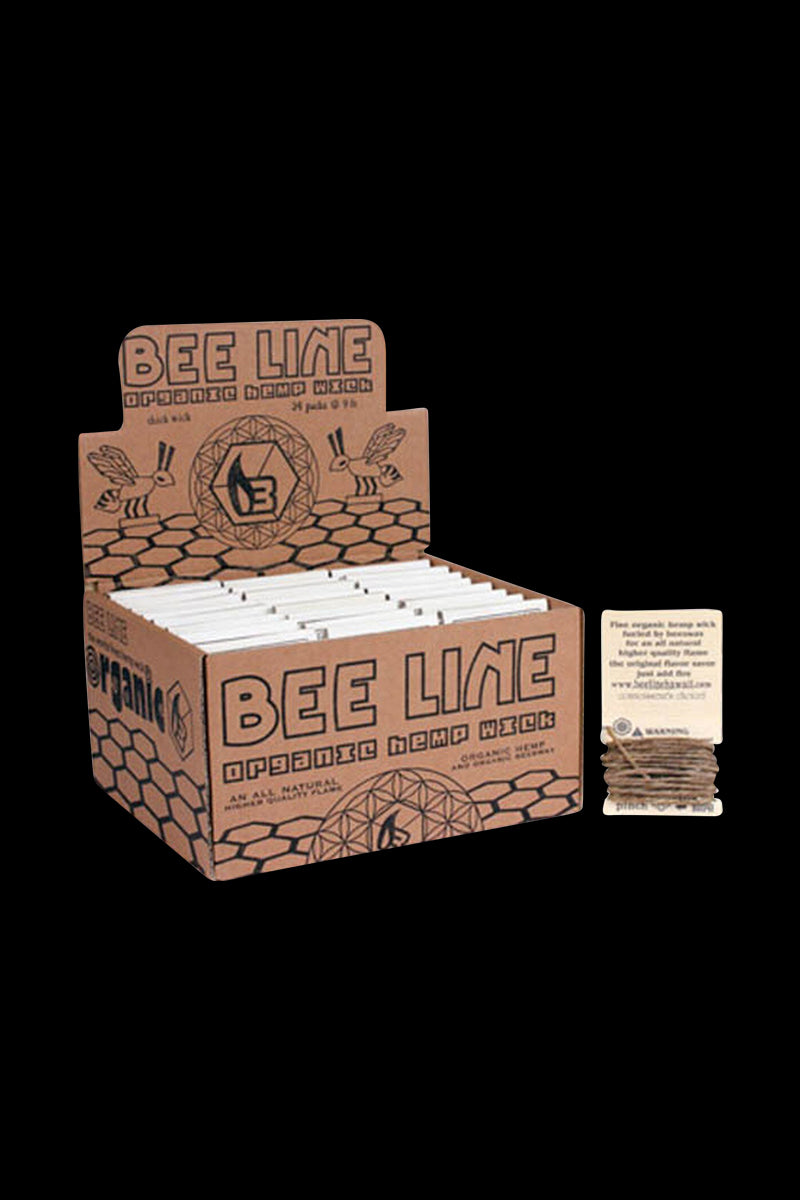 Bee Line Organic Hemp Wick - Bulk Display: Your Affordable, Travel - Friendly Smoking Companion