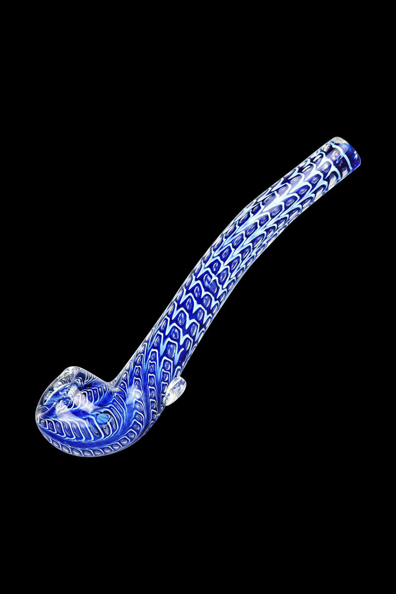 Enchanting Double Glass Long Sherlock Pipe with Serpent Scales