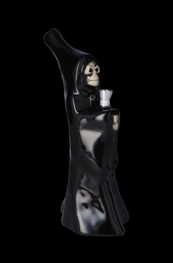 Grim Reaper Ceramic Hand Pipe - A Spooky Smoking Essential