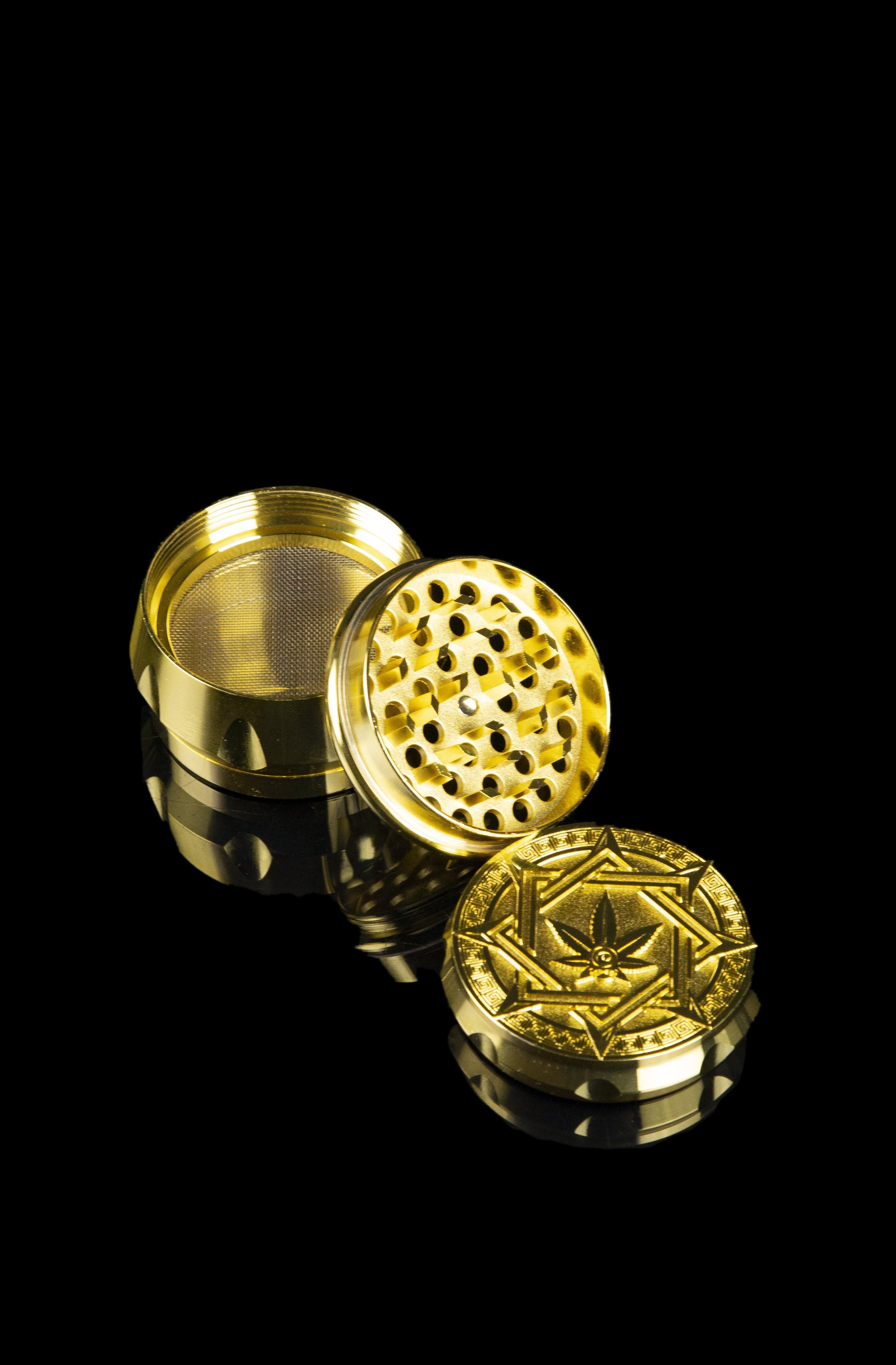 Mr. Ganja's Luxurious Gold 4-Piece Herb Grinder