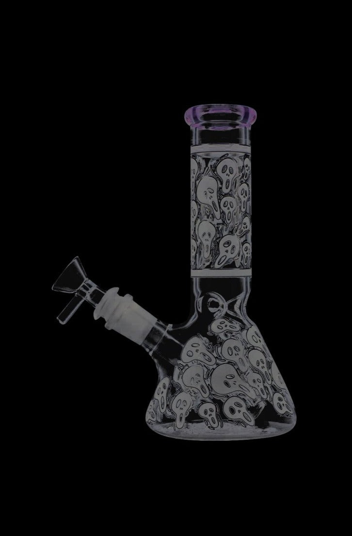 Stunning Ghost Face Mini Beaker Ice Bong