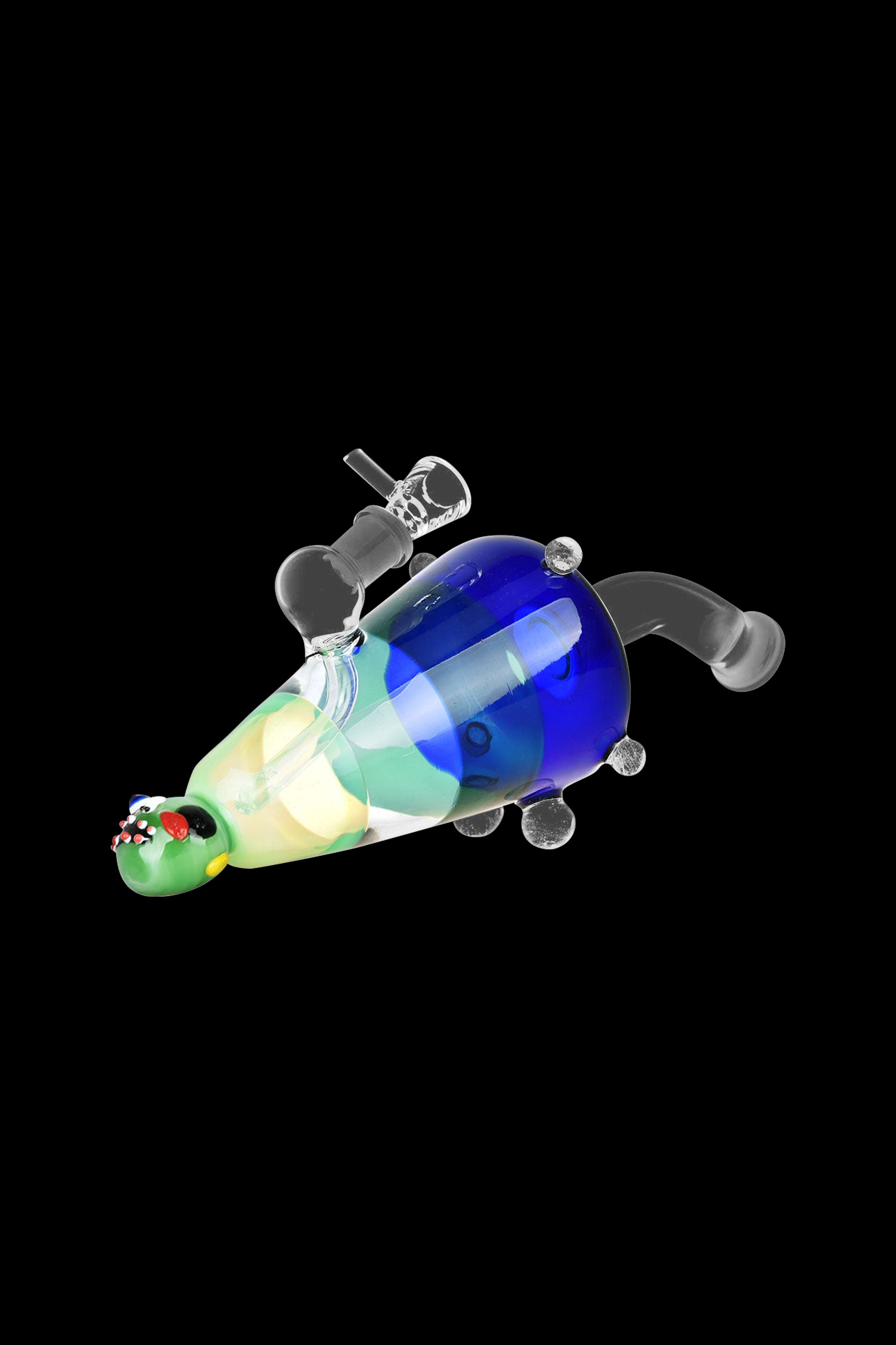 Spooky Glow-in-the-Dark Lazy Glass Water Pipe