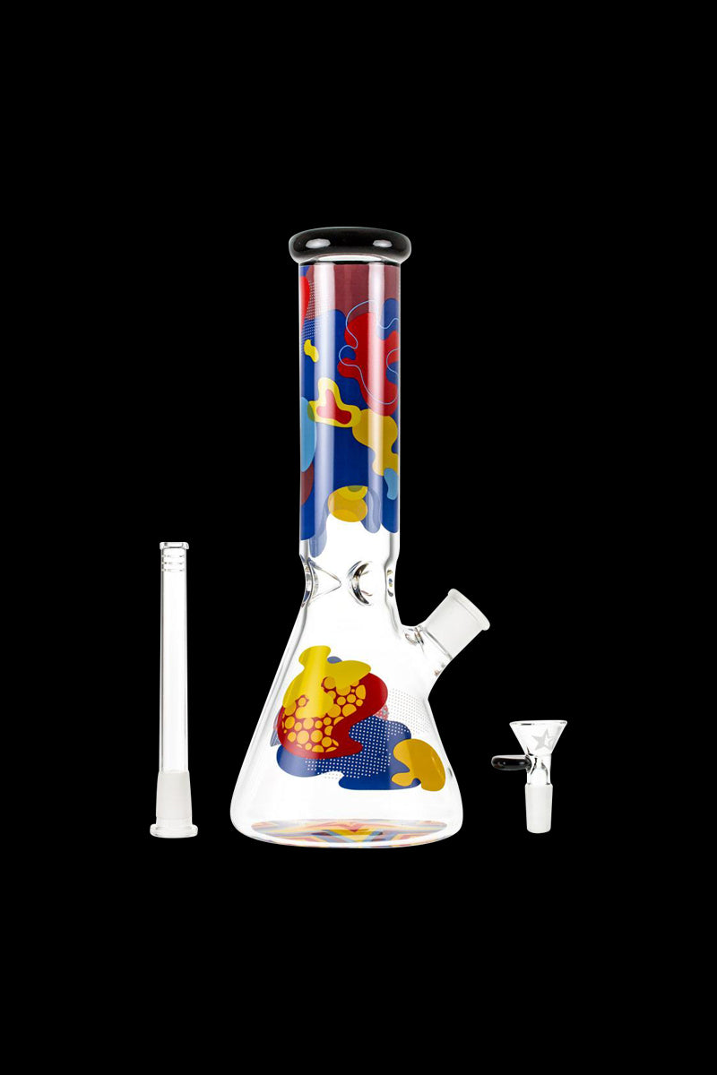 Famous Brandz Papaya: Stunning Glass Beaker Ice Bong