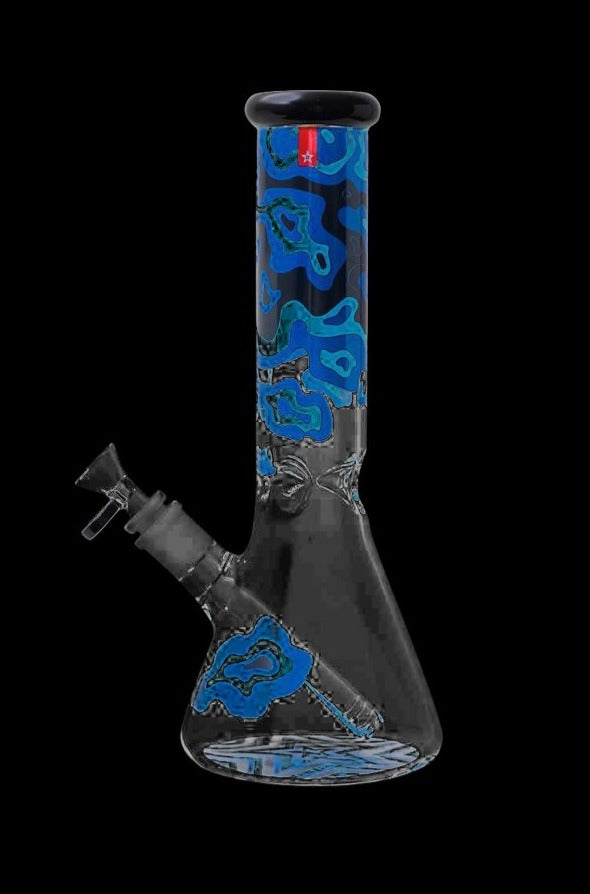 Famous Brandz's Stunning Fabric Designed Glass Beaker Bong