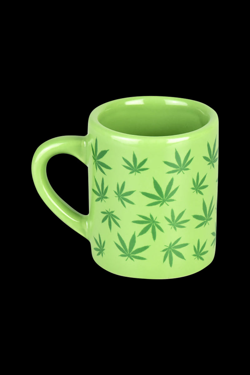 Hemp Leaf Design Ceramic Shot Glass: A Fun Drinking Essential
