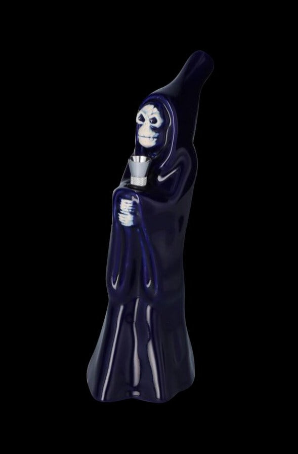 Grim Reaper Ceramic Hand Pipe - A Spooky Smoking Essential