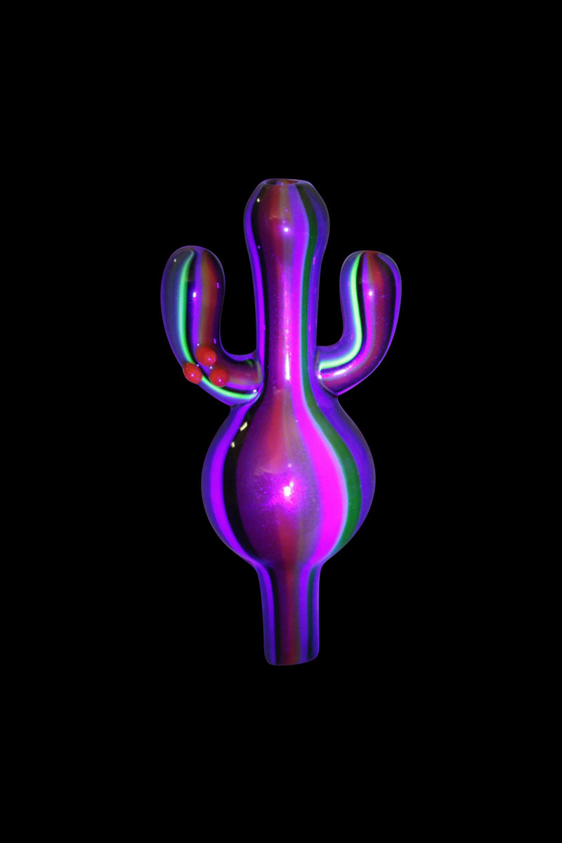 Mind - Blowing Psychedelic Cactus UV Glow Bubble Carb Cap