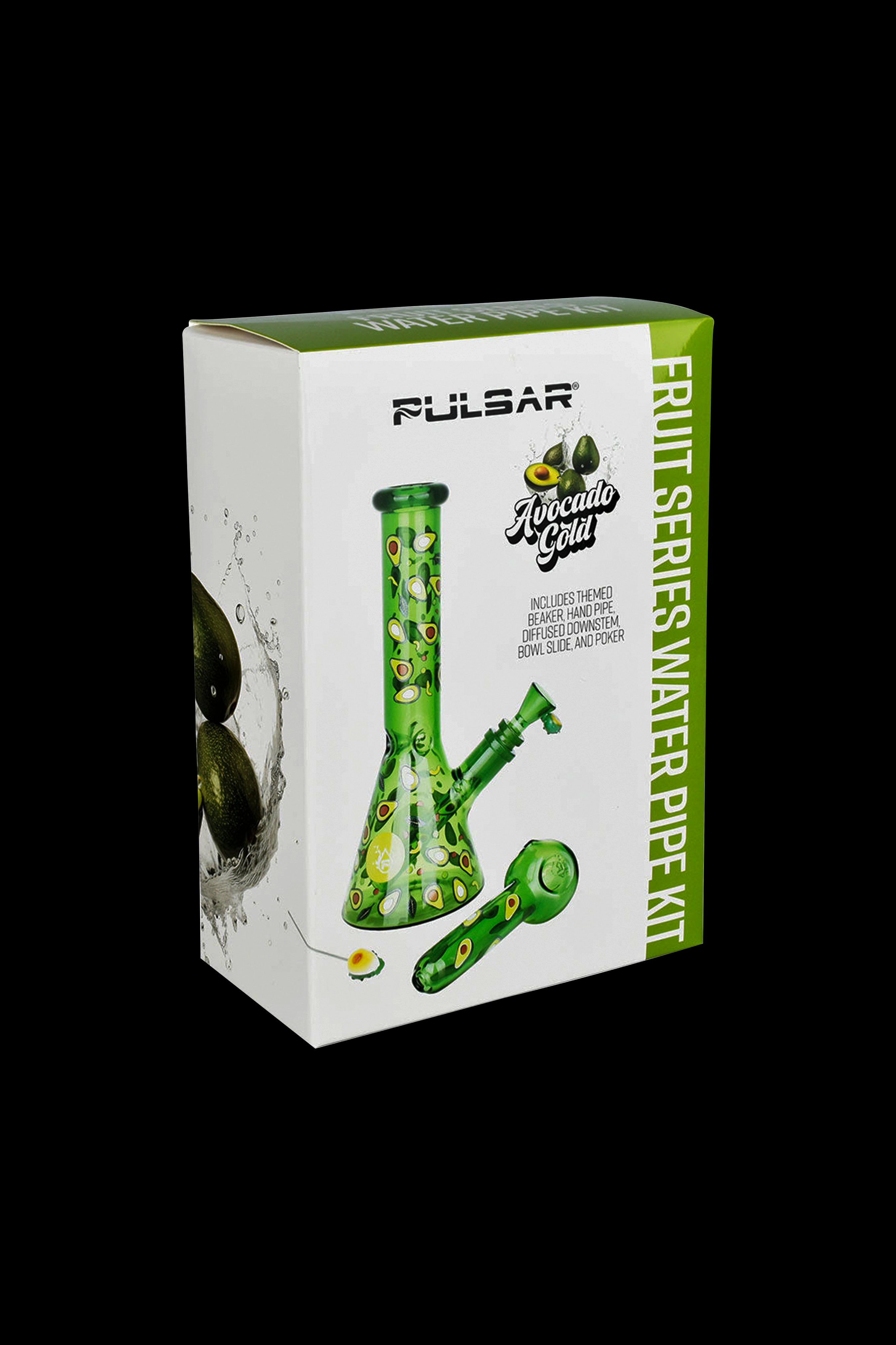 Pulsar Fruit Series Avocado Gold Glow Pipe Set - The Ultimate Smoking Duo