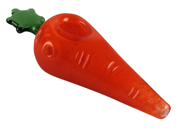 Adorable Fritted Carrot Hand Pipe - A Fun Smoking Companion