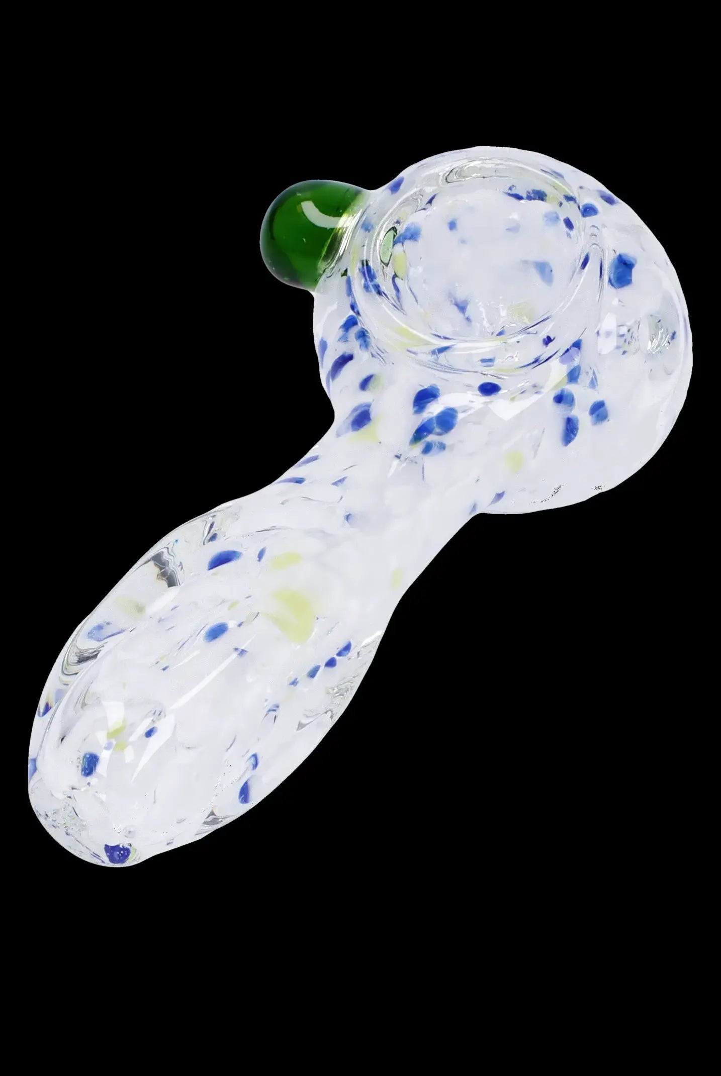 3.5-Inch Frit Glass Pipe with Unique Square Mouthpiece