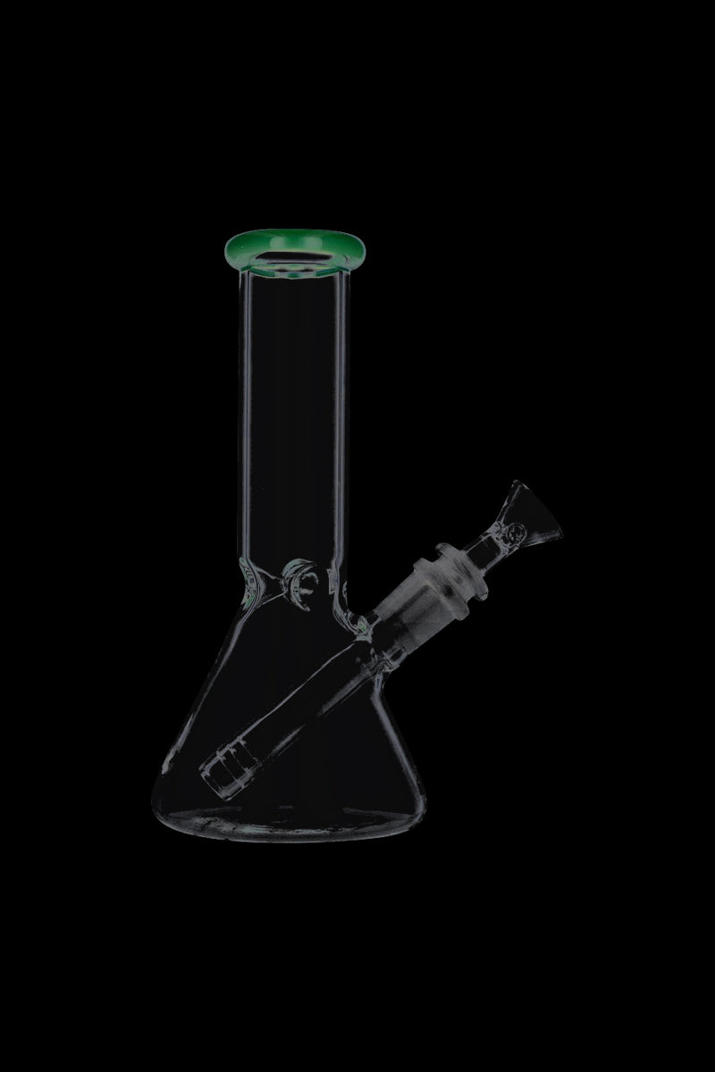 Exquisite Glass Beaker Base Ice Bong with Vibrant Colored Mouthpiece
