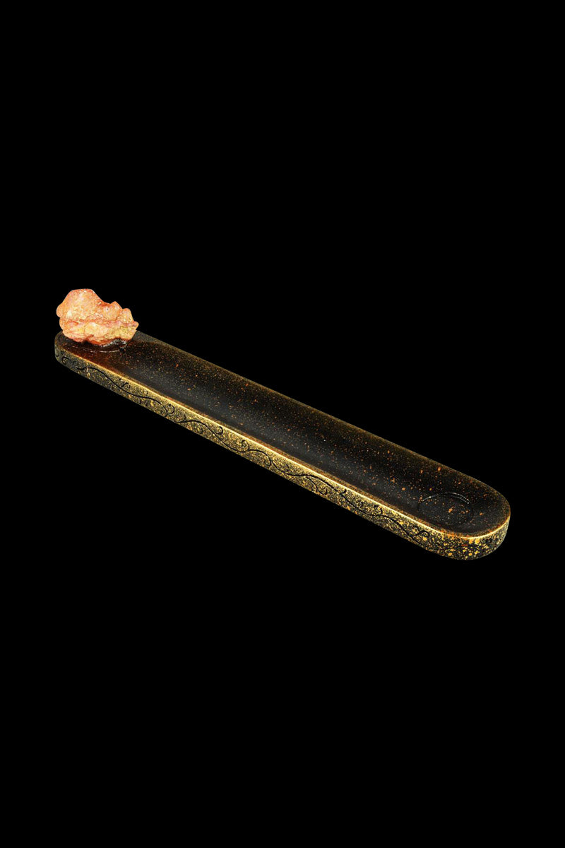 Stunning Metallic Splatter Druzy Crystal Incense Burner - A Must-Have!