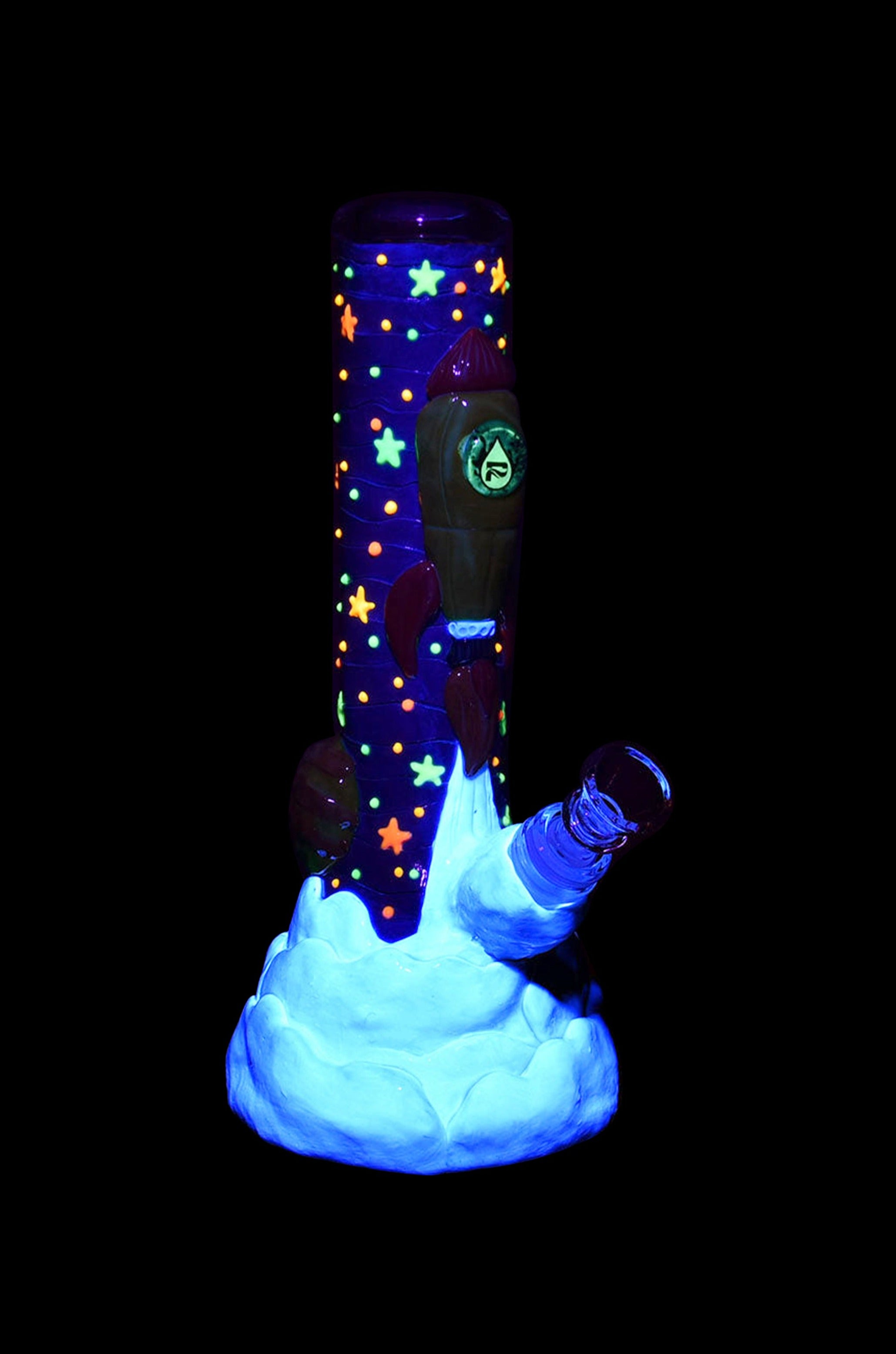 Pulsar Rocketship Glow-in-the-Dark Beaker Bong