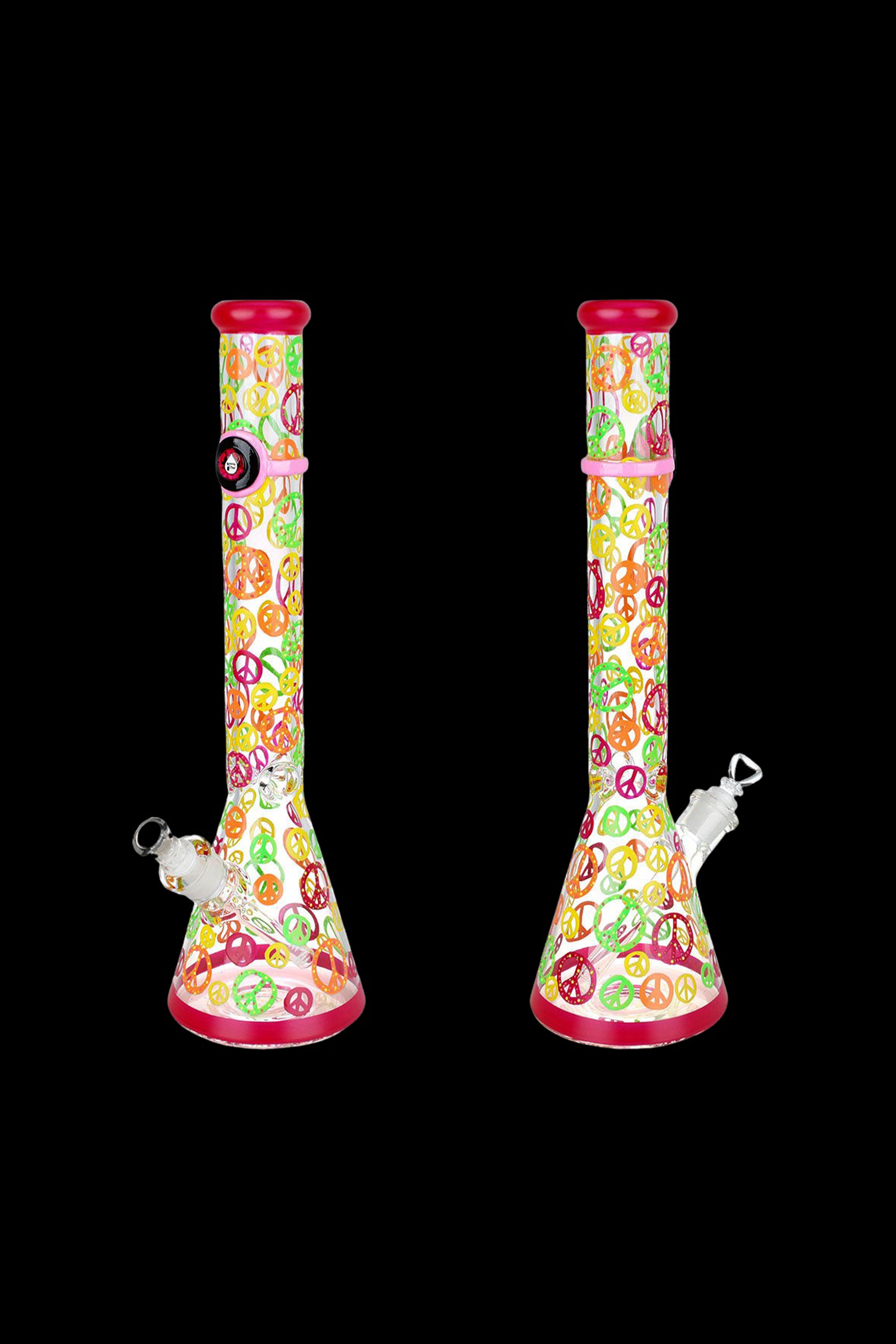 Pulsar Peacekeeper Glow-In-The-Dark Beaker Water Pipe: A Stunning Smoking Essential